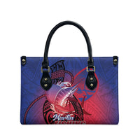 Guam Blue Marlin Fishing Leather Bag Guahan Fish Hook Tattoo