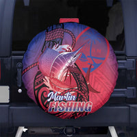 Guam Blue Marlin Fishing Spare Tire Cover Guahan Fish Hook Tattoo