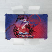Guam Blue Marlin Fishing Tablecloth Guahan Fish Hook Tattoo LT14 Blue - Polynesian Pride