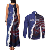 Personalized Hawaii Statehood Day Couples Matching Tank Maxi Dress and Long Sleeve Button Shirt 66th Anniversary - Polynesian Pride