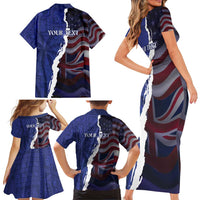 Personalized Hawaii Statehood Day Family Matching Short Sleeve Bodycon Dress and Hawaiian Shirt 66th Anniversary - Polynesian Pride