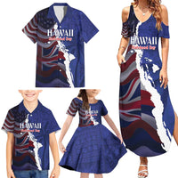 Personalized Hawaii Statehood Day Family Matching Summer Maxi Dress and Hawaiian Shirt 66th Anniversary LT14 - Polynesian Pride