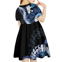 Polu Aloha Hawaii Lei Kid Short Sleeve Dress Tropical Flowers Elegant Vibe - Polynesian Pride