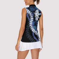 Polu Aloha Hawaii Lei Women Sleeveless Polo Shirt Tropical Flowers Elegant Vibe LT14 - Polynesian Pride