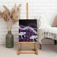 Poni Aloha Hawaii Lei Canvas Wall Art Tropical Flowers Elegant Vibe - Polynesian Pride