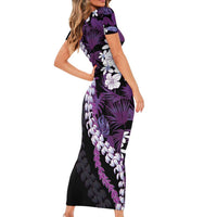 Poni Aloha Hawaii Lei Family Matching Short Sleeve Bodycon Dress and Hawaiian Shirt Tropical Flowers Elegant Vibe LT14 - Polynesian Pride