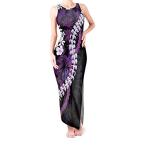 Poni Aloha Hawaii Lei Tank Maxi Dress Tropical Flowers Elegant Vibe - Polynesian Pride