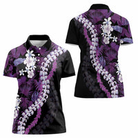 Poni Aloha Hawaii Lei Women Polo Shirt Tropical Flowers Elegant Vibe LT14 - Polynesian Pride