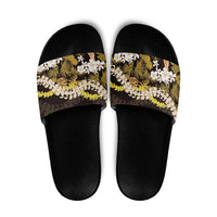 Kula Aloha Hawaii Lei Slide Sandals Tropical Flowers Elegant Vibe - Polynesian Pride