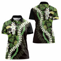 Omaomao Aloha Hawaii Lei Women Polo Shirt Tropical Flowers Elegant Vibe LT14 - Polynesian Pride