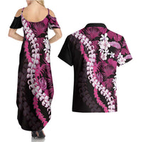 Akala Aloha Hawaii Lei Couples Matching Summer Maxi Dress and Hawaiian Shirt Tropical Flowers Elegant Vibe LT14 - Polynesian Pride