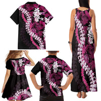 Akala Aloha Hawaii Lei Family Matching Tank Maxi Dress and Hawaiian Shirt Tropical Flowers Elegant Vibe LT14 - Polynesian Pride