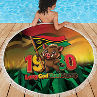 Vanuatu Independence Day Beach Blanket Chibi Boar Proud To Be A Ni-Van LT14 - Polynesian Pride
