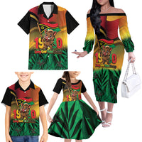 Vanuatu Independence Day Family Matching Off The Shoulder Long Sleeve Dress and Hawaiian Shirt Chibi Boar Proud To Be A Ni-Van LT14 - Polynesian Pride