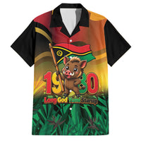 Vanuatu Independence Day Family Matching Off The Shoulder Long Sleeve Dress and Hawaiian Shirt Chibi Boar Proud To Be A Ni-Van LT14 Dad's Shirt - Short Sleeve Multicolor - Polynesian Pride
