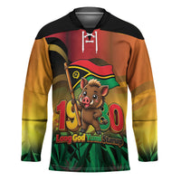 Vanuatu Independence Day Hockey Jersey Chibi Boar Proud To Be A Ni-Van LT14 Unisex Multicolor - Polynesian Pride