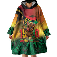 Vanuatu Independence Day Wearable Blanket Hoodie Chibi Boar Proud To Be A Ni-Van LT14 - Polynesian Pride