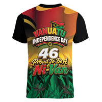 Vanuatu Independence Day Women V-Neck T-Shirt Chibi Boar Proud To Be A Ni-Van LT14 - Polynesian Pride