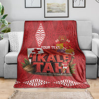 Tonga Rugby Custom Blanket 2026 Go Ikale Tahi Ngatu Pattern LT14 - Polynesian Pride