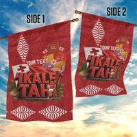 Tonga Rugby Custom Garden Flag 2026 Go Ikale Tahi Ngatu Pattern LT14 - Polynesian Pride