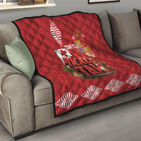 Tonga Rugby Custom Quilt 2026 Go Ikale Tahi Ngatu Pattern LT14 - Polynesian Pride