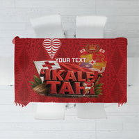 Tonga Rugby Custom Tablecloth 2026 Go Ikale Tahi Ngatu Pattern LT14 Red - Polynesian Pride