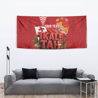 Tonga Rugby Custom Tapestry 2026 Go Ikale Tahi Ngatu Pattern LT14 - Polynesian Pride