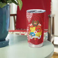 Tonga Rugby Custom Tumbler Cup 2026 Go Ikale Tahi Ngatu Pattern LT14 - Polynesian Pride
