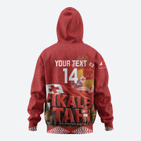 Tonga Rugby Custom Zip Hoodie 2026 Go Ikale Tahi Ngatu Pattern LT14 - Polynesian Pride