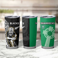 New Zealand and Ireland Rugby Tumbler Cup All Black Maori Mix Shamrocks LT14 - Polynesian Pride
