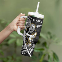 New Zealand and Ireland Rugby Tumbler With Handle All Black Maori Mix Shamrocks LT14 - Polynesian Pride
