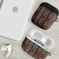 Malo e lelei Tonga AirPods Case Tongan Ngatu Vintage Brown - Polynesian Pride