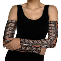 Malo e lelei Tonga Arm Sleeves Tongan Ngatu Vintage Brown - Polynesian Pride
