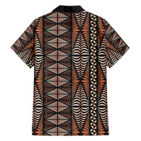 Malo e lelei Tonga Family Matching Short Sleeve Bodycon Dress and Hawaiian Shirt Tongan Ngatu Vintage Brown LT14 - Polynesian Pride