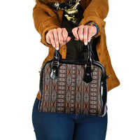 Malo e lelei Tonga Shoulder Handbag Tongan Ngatu Vintage Brown - Polynesian Pride