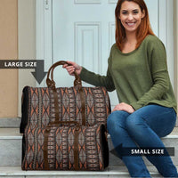 Malo e lelei Tonga Travel Bag Tongan Ngatu Vintage Brown - Polynesian Pride