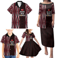 Tonga Rugby Personalised Family Matching Puletasi and Hawaiian Shirt 2025 Mate Maa Tonga Ngatu Motif LT14 - Polynesian Pride