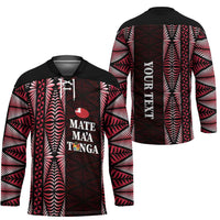 Tonga Rugby Personalised Hockey Jersey 2025 Mate Maa Tonga Ngatu Motif - Polynesian Pride