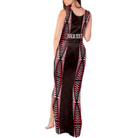 Tonga Rugby Personalised Tank Maxi Dress 2025 Mate Maa Tonga Ngatu Motif - Polynesian Pride