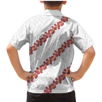 White Sunday Tonga Fakame Family Matching Mermaid Dress and Hawaiian Shirt Tongan Ngatu Heilala Lei LT14 - Polynesian Pride