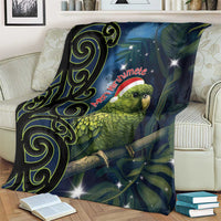 New Zealand Christmas Blanket Cute Kakapo Meri Kirihimete Maori Koru LT14 - Polynesian Pride