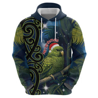 New Zealand Christmas Hoodie Cute Kakapo Meri Kirihimete Maori Koru LT14 - Polynesian Pride