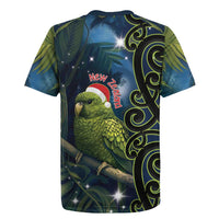 New Zealand Christmas Rugby Jersey Cute Kakapo Meri Kirihimete Maori Koru LT14 - Polynesian Pride