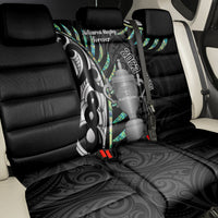 Personalised New Zealand Silver Fern Rugby Back Car Seat Cover Paua Shell With Champions Trophy History NZ Forever LT14 - Polynesian Pride