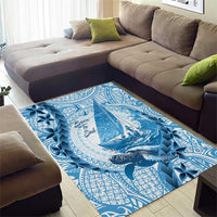 New Zealand Sailing Area Rug Aotearoa Yacht Racing - Born To Sail LT14 - Polynesian Pride