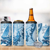 New Zealand Sailing 4 in 1 Can Cooler Tumbler Aotearoa Yacht Racing - Born To Sail LT14 - Polynesian Pride