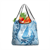 New Zealand Saling Grocery Bag Aotearoa Yacht Racing - Born To Sail LT14 1-pack One Size Blue - Polynesian Pride
