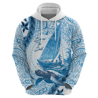 New Zealand Sailing Hoodie Aotearoa Yacht Racing - Born To Sail LT14 - Polynesian Pride