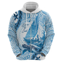New Zealand Sailing Hoodie Aotearoa Yacht Racing - Born To Sail LT14 - Polynesian Pride