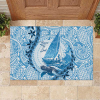 New Zealand Saling Rubber Doormat Aotearoa Yacht Racing - Born To Sail